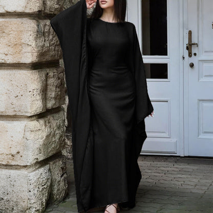 Elegant Solid Color Long Sleeve Dress for Women
