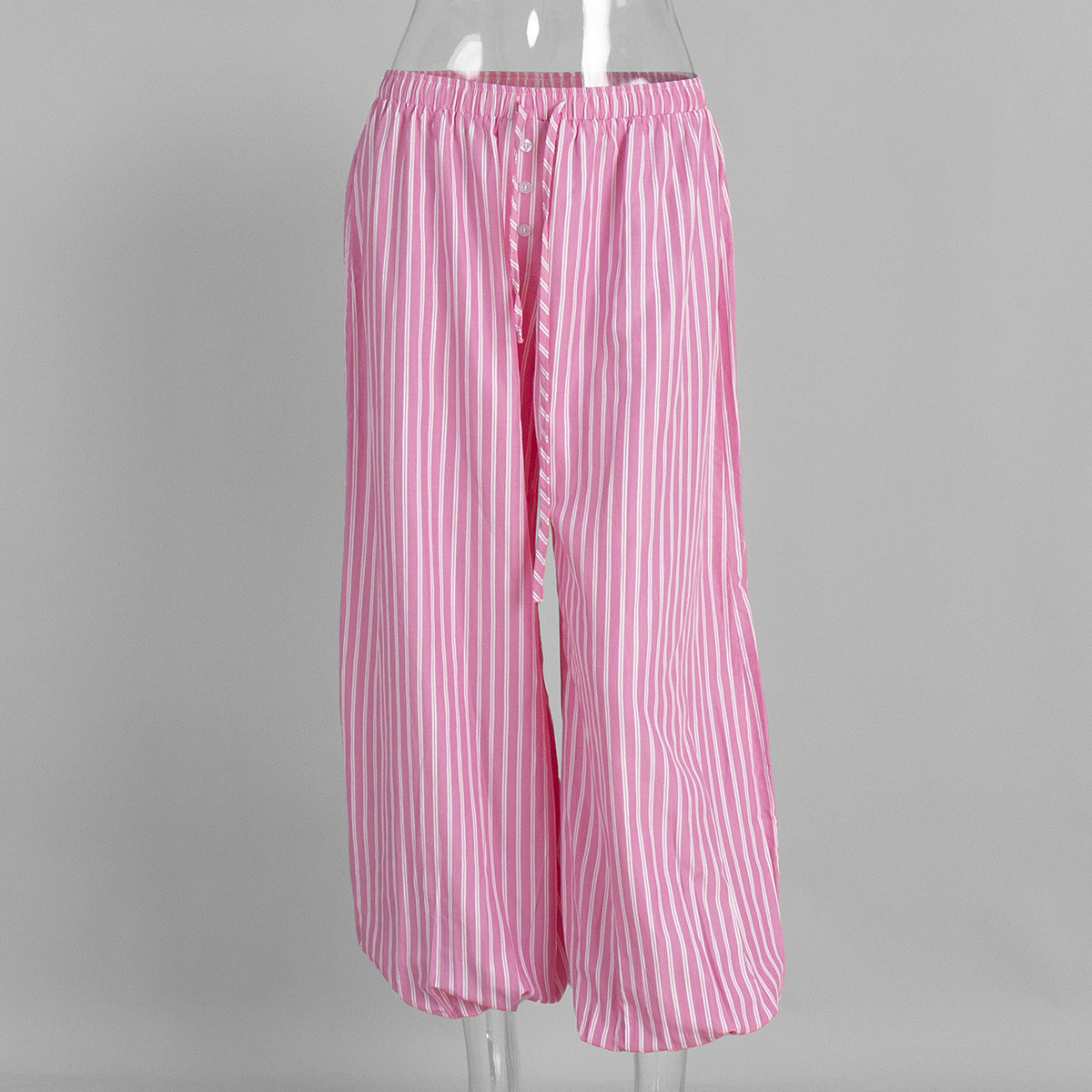 Trendy Striped Lantern Pants Comfortable Casual Trousers