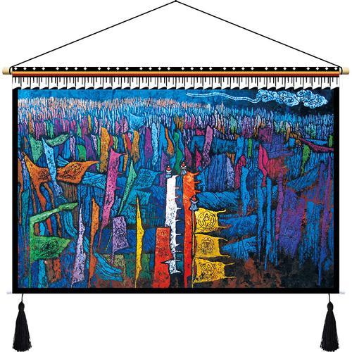 Customized Tibetan Fabric Tapestry Tibet Hanging Cloth Homestay Decoration Hotel Restaurant Living Room Bedroom Bedside Cloth Painting Tapestry
