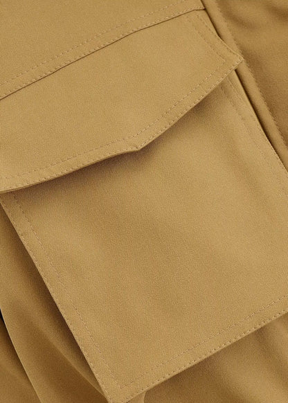 High Collar Cargo Jacket Durable Lightweight Fabric