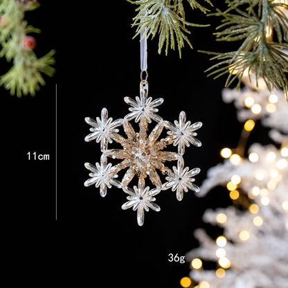 Snowflake Sequins Transparent Christmas Tree Hanging