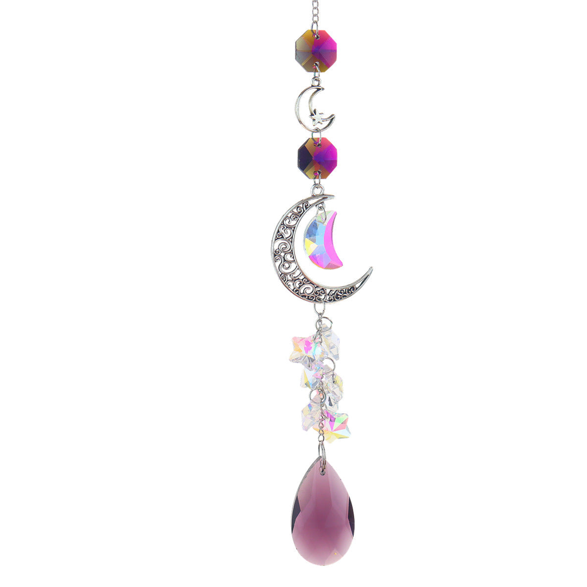 3+ Moon Star Crystal Suncatcher Hangings