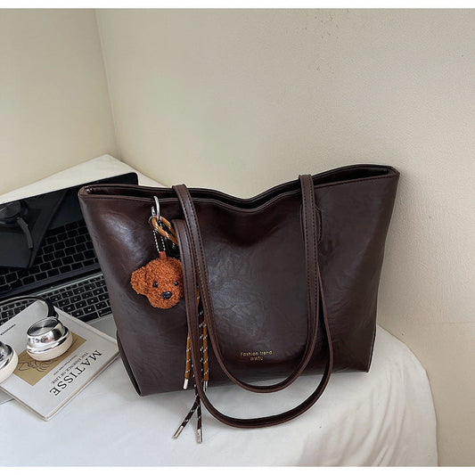 Vintage Large Capacity Tote Bag Casual Shoulder Bag