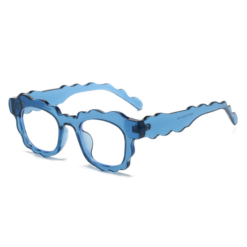 Women's Trendy Wave Sunglasses Retro Oversized UV400 Protection