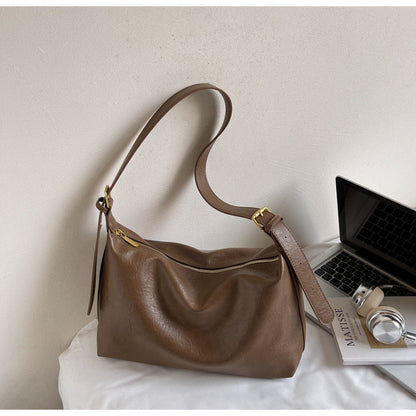 Large Capacity Commuter Tote Bag for Women - Retro Minimalist Design