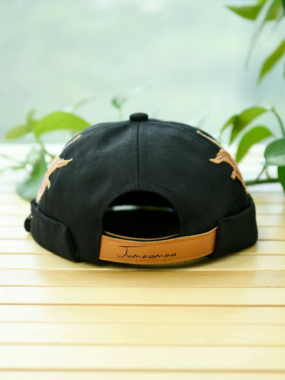 Ethnic Style Embroidery Fringed Hat Retro Personality Brimless Spring And Summer Yuppie Watermelon Hat Trendy Landlord Melon Fur Hat