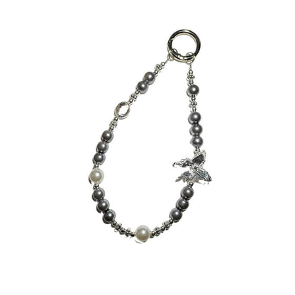 Luxury Pearl Crystal Beaded Keychain Charm