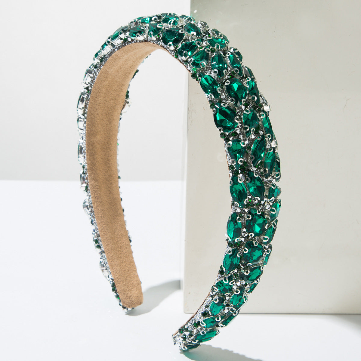 Baroque Style Rhinestone Headband with Colorful Gems
