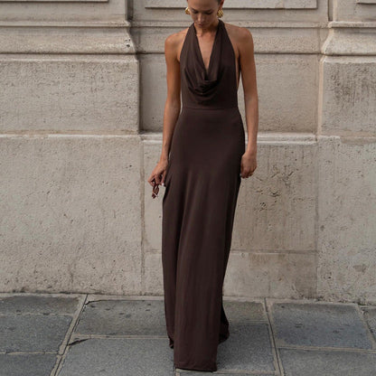 Sexy Halter Neck Maxi Dress for Parties