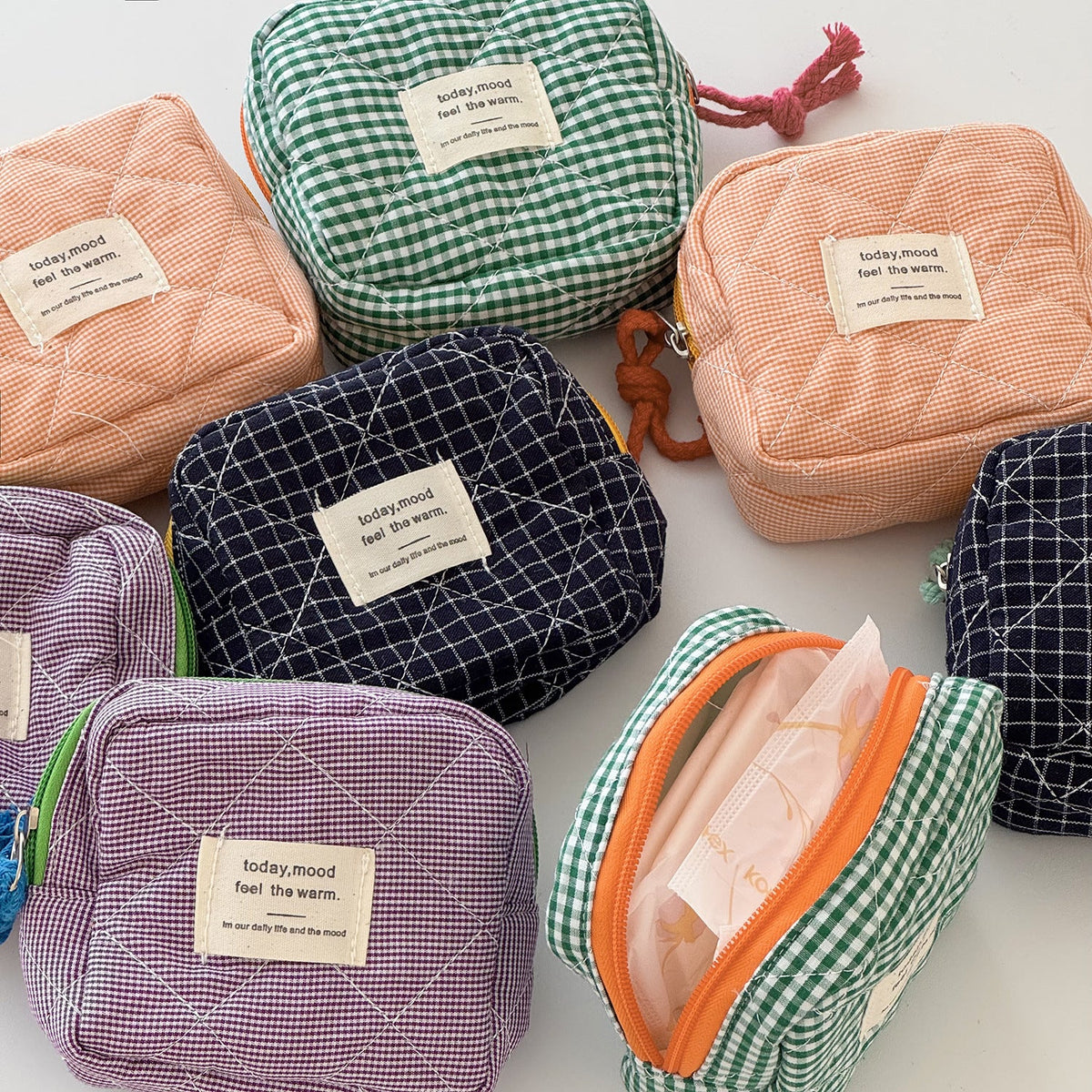 Trendy Plaid Pouch Bag Portable Coin Purse