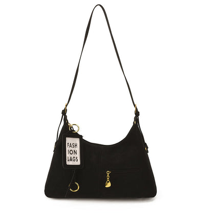 Trendy Women's Shoulder Bag Vintage Textured Design Large Capacity Crossbody Bag
