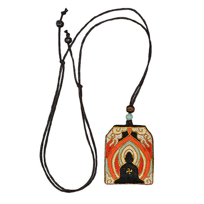 Buddha Heart Embroidery Small Fragrant Bag Ancient Style Pendant Fragrant Bag Safety Charm Pendant Guard Blessing Bag