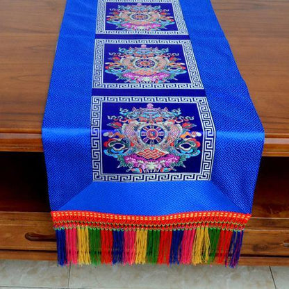 Tibetan-Style Folk Tablecloth Retro Long Table Tea Tablecloth Buddha Hall Decoration