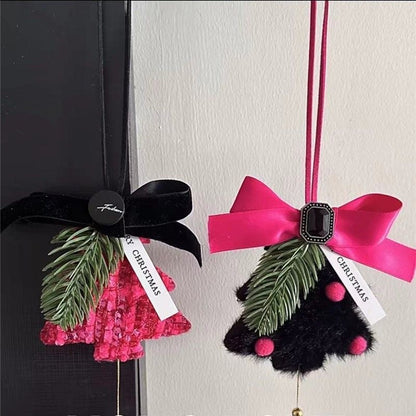Elegant Bow Knot Christmas Tree Bell Door Hanging