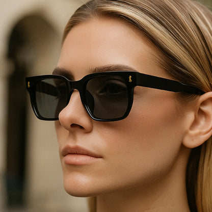 Trendy Square Retro Sunglasses UV400 Protection Outdoor Style