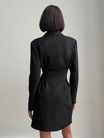 Elegant Blazer Dress V-Neck Short Dress