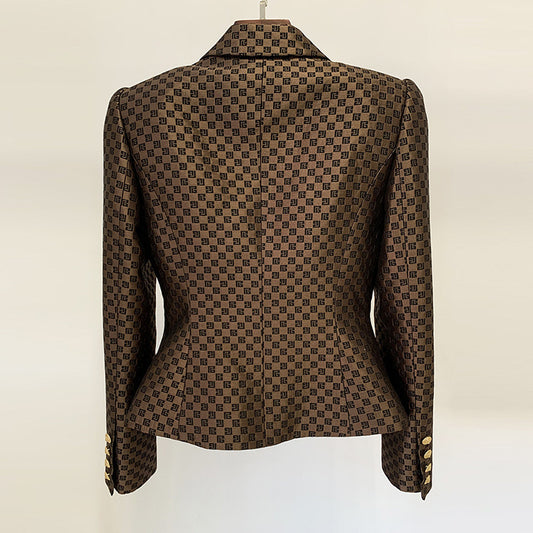 Stylish Lion Double-Breasted Blazer Jacket