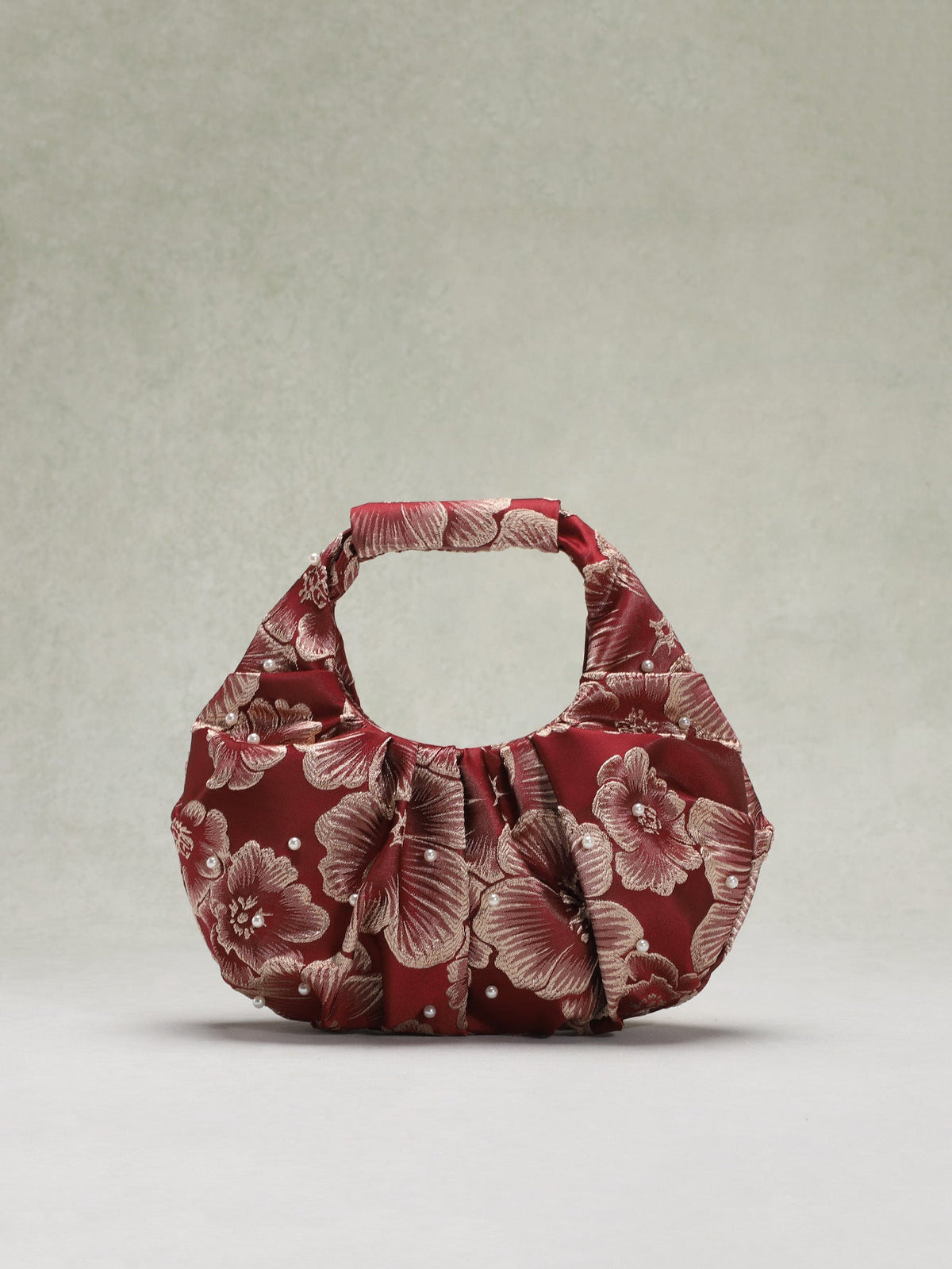 Vintage Floral Print Chinese Style Fabric Handbag