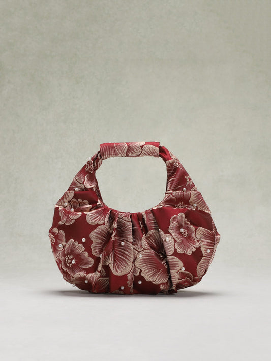 Vintage Floral Print Chinese Style Fabric Handbag