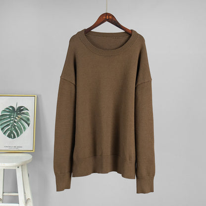 Cozy Crew Neck Knitted Sweater Casual All-Season