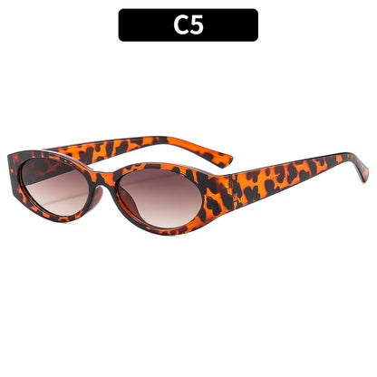 Trendy Oval Frame UV400 Sunglasses for Outdoor Activities
