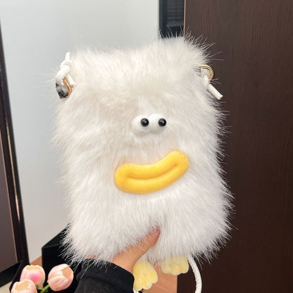 Trendy Plush Cartoon Mini Crossbody Phone Bag