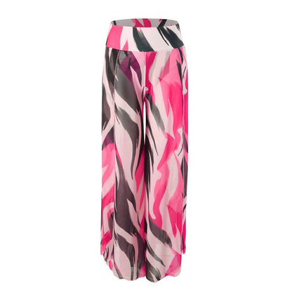 Women'S Bikini Set With Printed Pants - Polyester Fabric