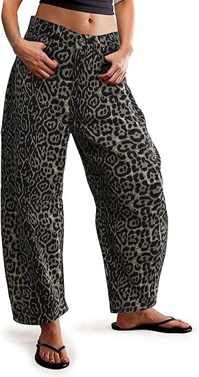 Casual Loose Mid-Rise Straight-Leg Women's Jeans