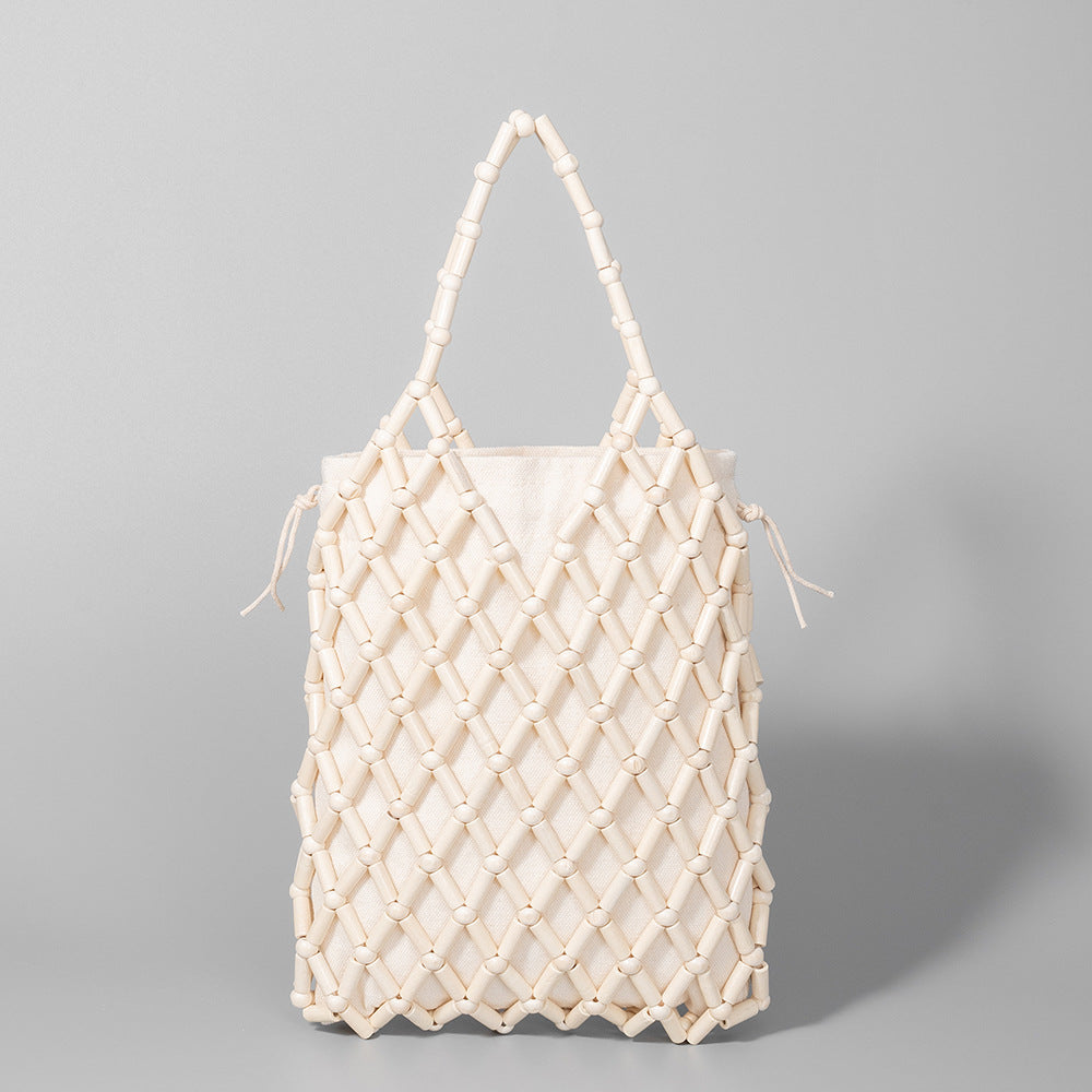 Hallow Wooden Bead Handbags