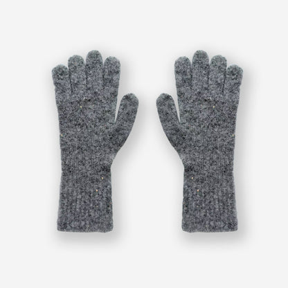 Handmade Wool Blend Sequin Mittens With Touch Screen Capability