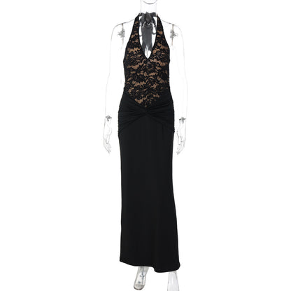 Elegant Lace Backless Bodycon Dress