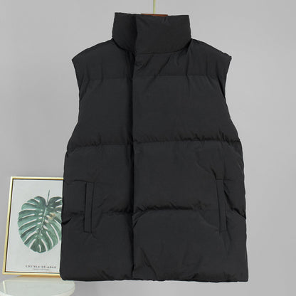 Casual Black Vest Jacket Comfortable Polyester Outerwear