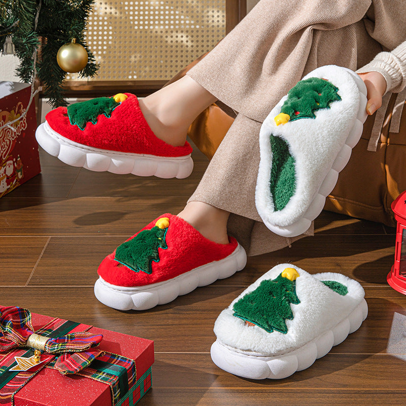 Cute Plush Cartoon Christmas Winter Slippers
