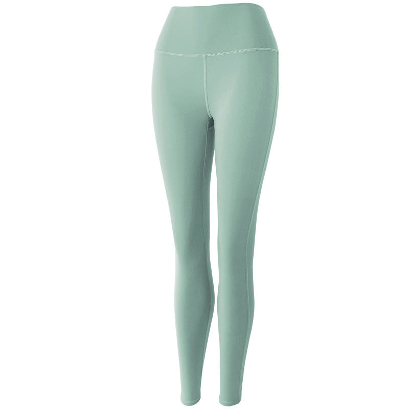 Yoga Clothes Women'S Running Fitness Solid Color Pants High Waist Hip Tights Dance Sports Pedal Pants Quick-Drying Yoga Pants