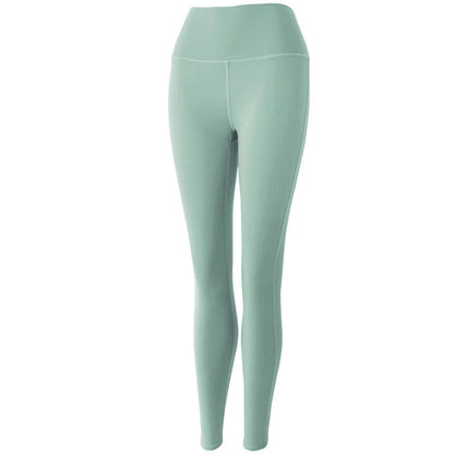 Yoga Clothes Women'S Running Fitness Solid Color Pants High Waist Hip Tights Dance Sports Pedal Pants Quick-Drying Yoga Pants