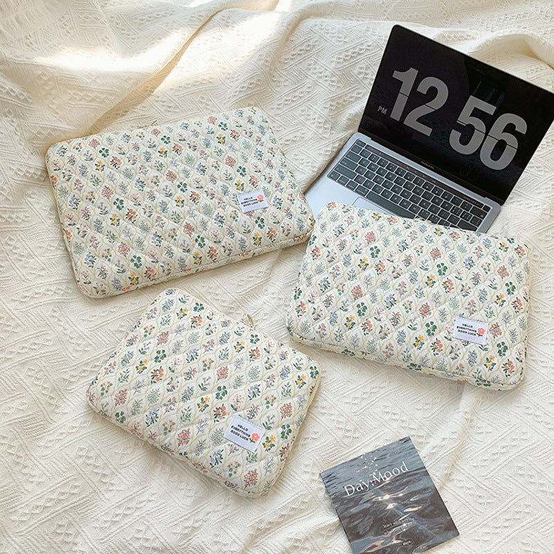 Flower Love Print Cute Laptop Ipad Bag