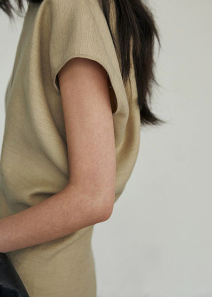 Structured Cap Sleeve Maxi Dress In Polyester