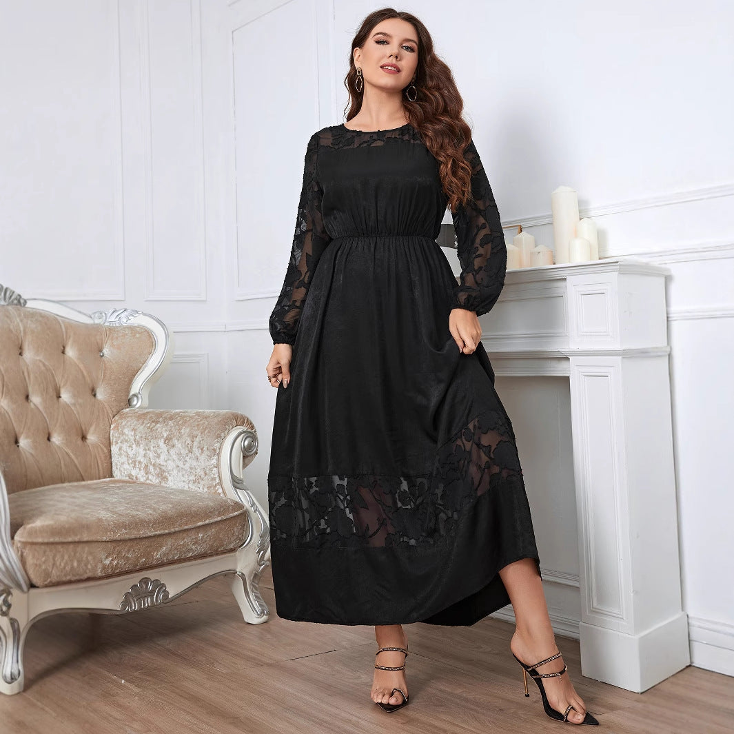 Chic Black Lace Midi Dress For Effortless Elegance