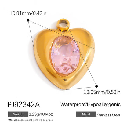 Stylish Ocean-Themed Stainless Steel DIY Pendant Heart Fish Charm