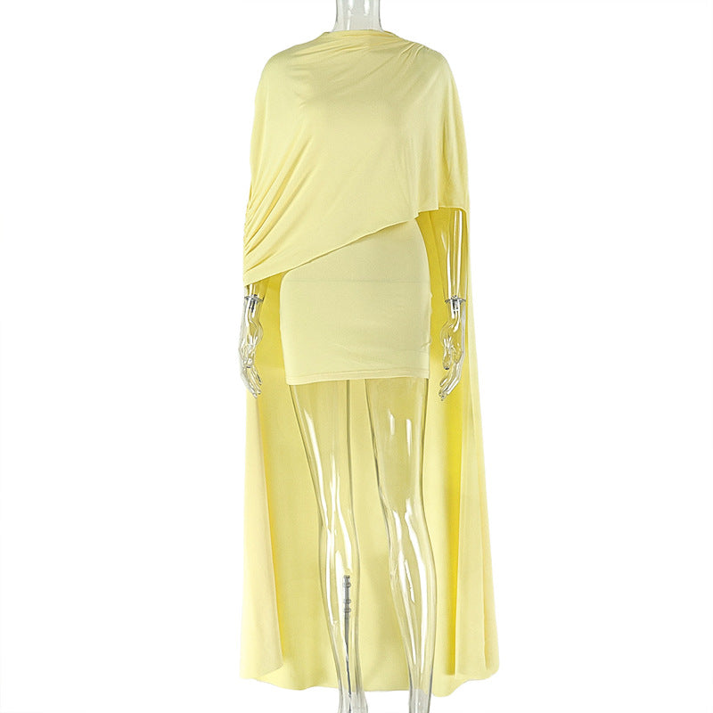 Solid Color Bodycon Dress Sleeveless Round Neck Casual Dress