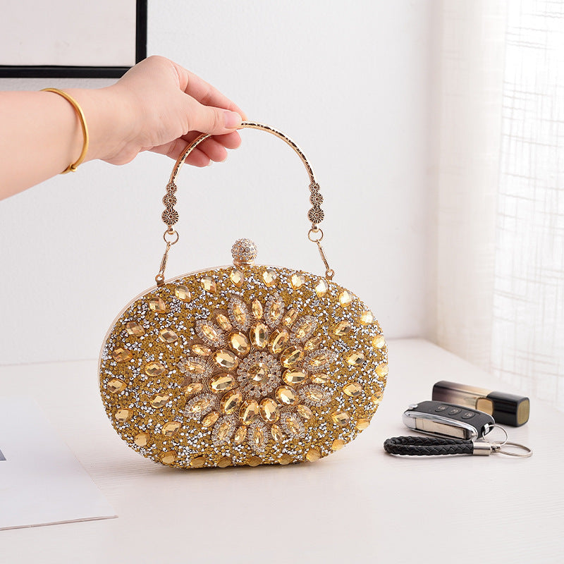 Luxury Rhinestone Evening Clutch Bag for Parties
