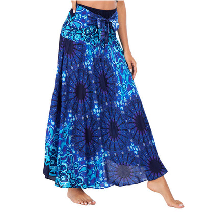 Leisure In Spring And Summer Asia Style Half Skirt Holiday Skirt Big Hem Skirt