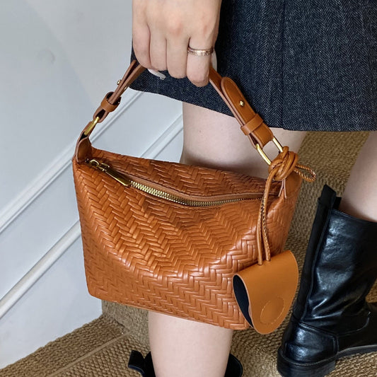 Vintage-Inspired Large Capacity Woven Tote Bag for Women