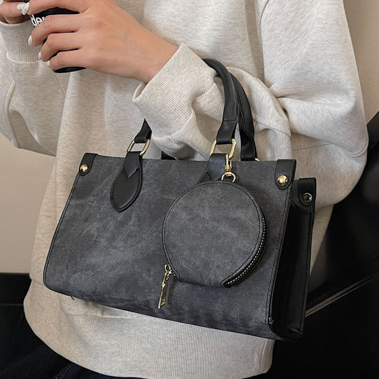 Vintage-Inspired Small Handbag for Women, Casual PU Crossbody Bag