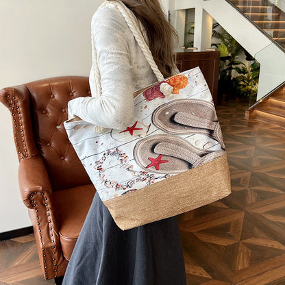 Spacious Beach Tote Bag Fashionable Travel Shoulder Bag