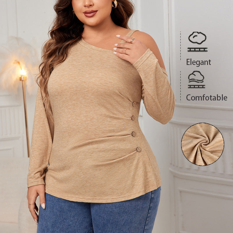 Plus Size Knitted Asymmetrical Tank Top Elegant Casual Pullover