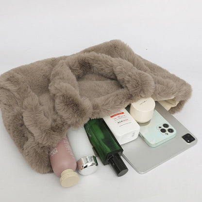 Minimalist Fluffy Large Capacity Tote Bag
