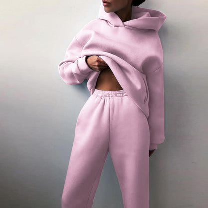 Hooded Sweatshirt And Long Pants Set Casual All-Season Outfit