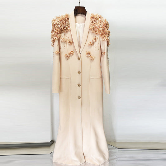 Floral Embellished Maxi Dress Elegant Fashion