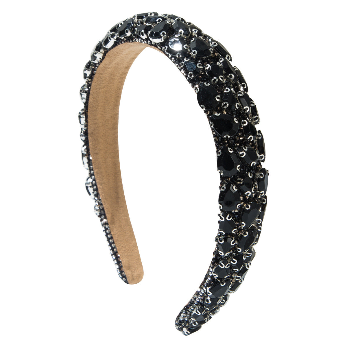 Baroque Style Rhinestone Headband with Colorful Gems